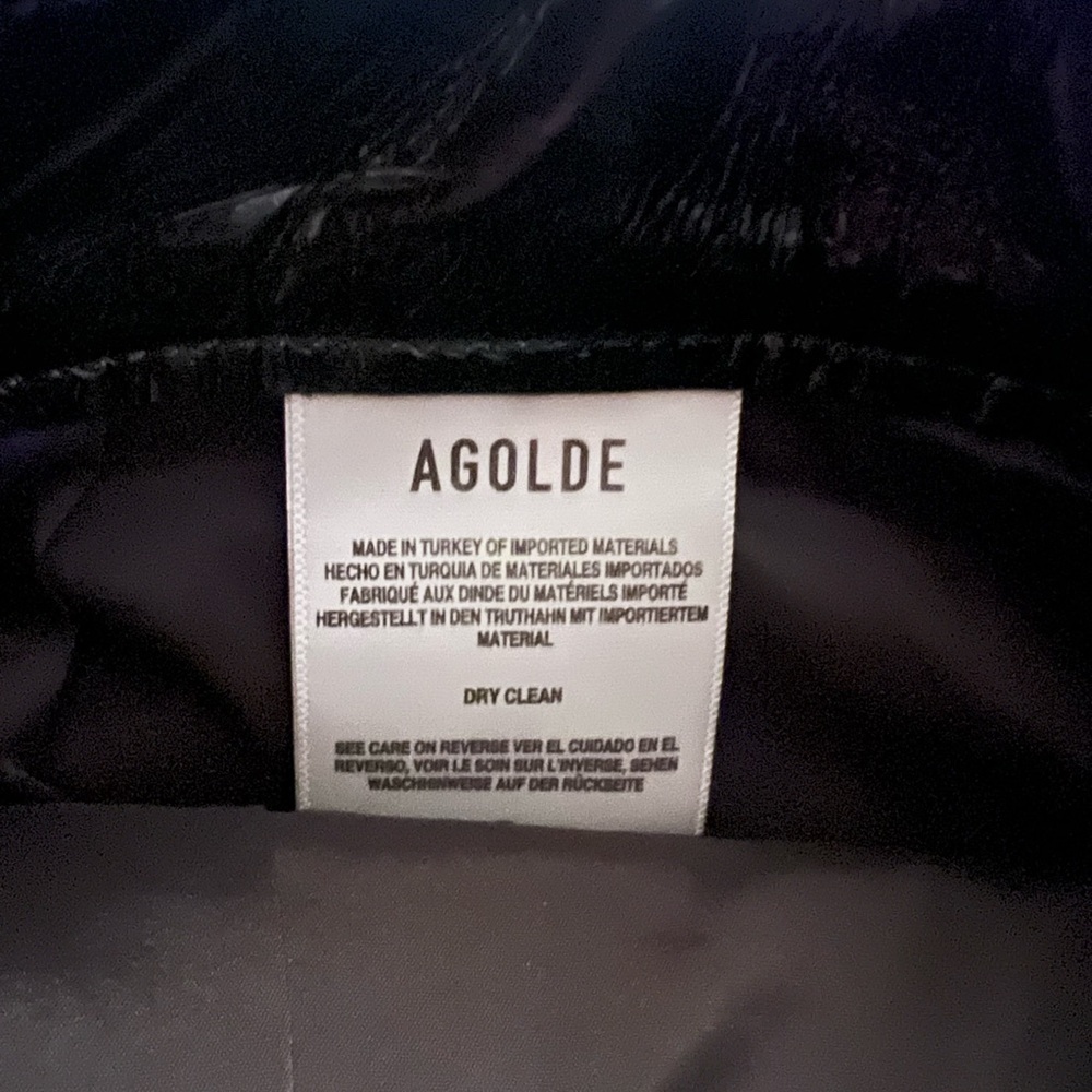 AGOLDE 90s Pinch Waist Recycled Leather Pants High Rise Detox Sz 34 - Picture 11 of 11